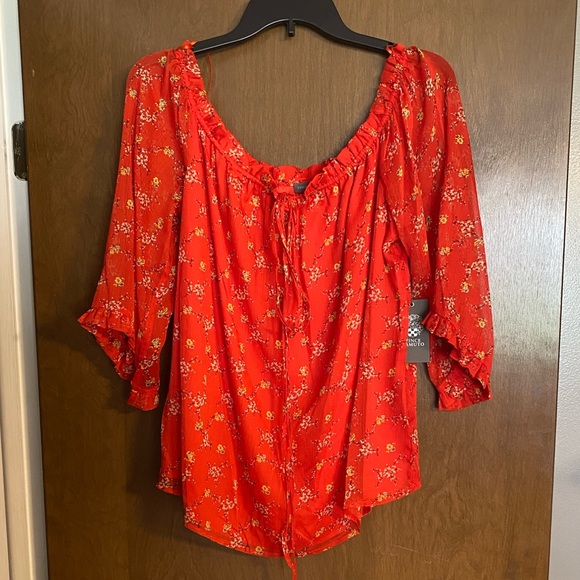 Vince Camuto Bouquet Refresh Off-the-shoulder Top - Picture 1 of 5